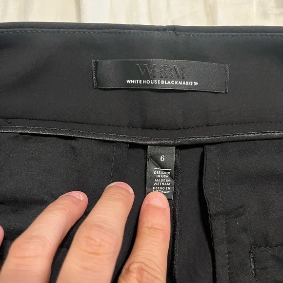 White House Black Market Classic Black Straight Leg Pants - Picture 4 of 10